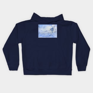 Blue Sky, Blue Dragons. Kids Hoodie